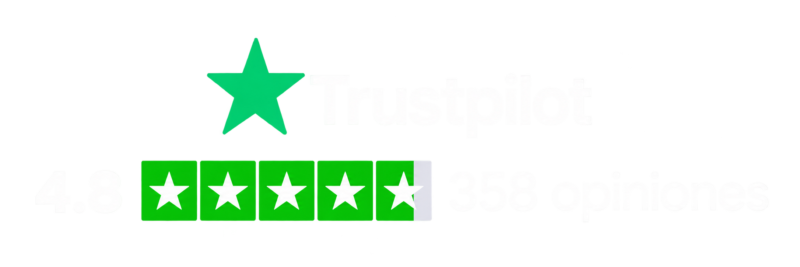 Insignia de valoración Trustpilot 4,8